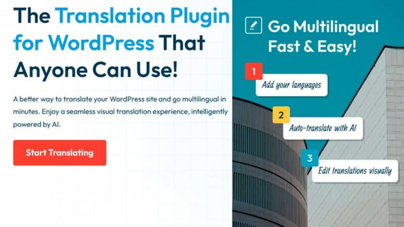TranslatePress oversættelsesplugin tilæ WordPress